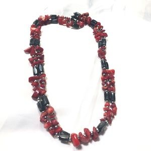 Vintage magnetize necklace, double strand, necklace or bracelet